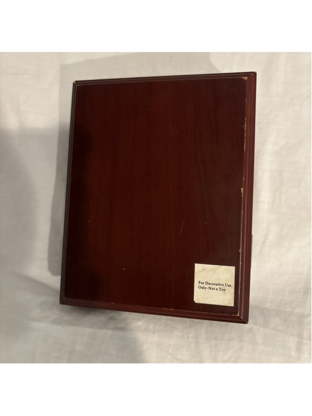 Vtg Mahogany Wood Tabletop Picture Frame Book Oval 5x7